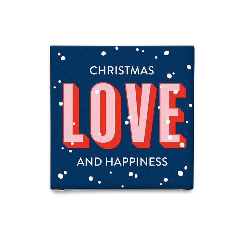 Verpackung Weihnachts-Seife mit Aufdruck Christmas Love and Happiness