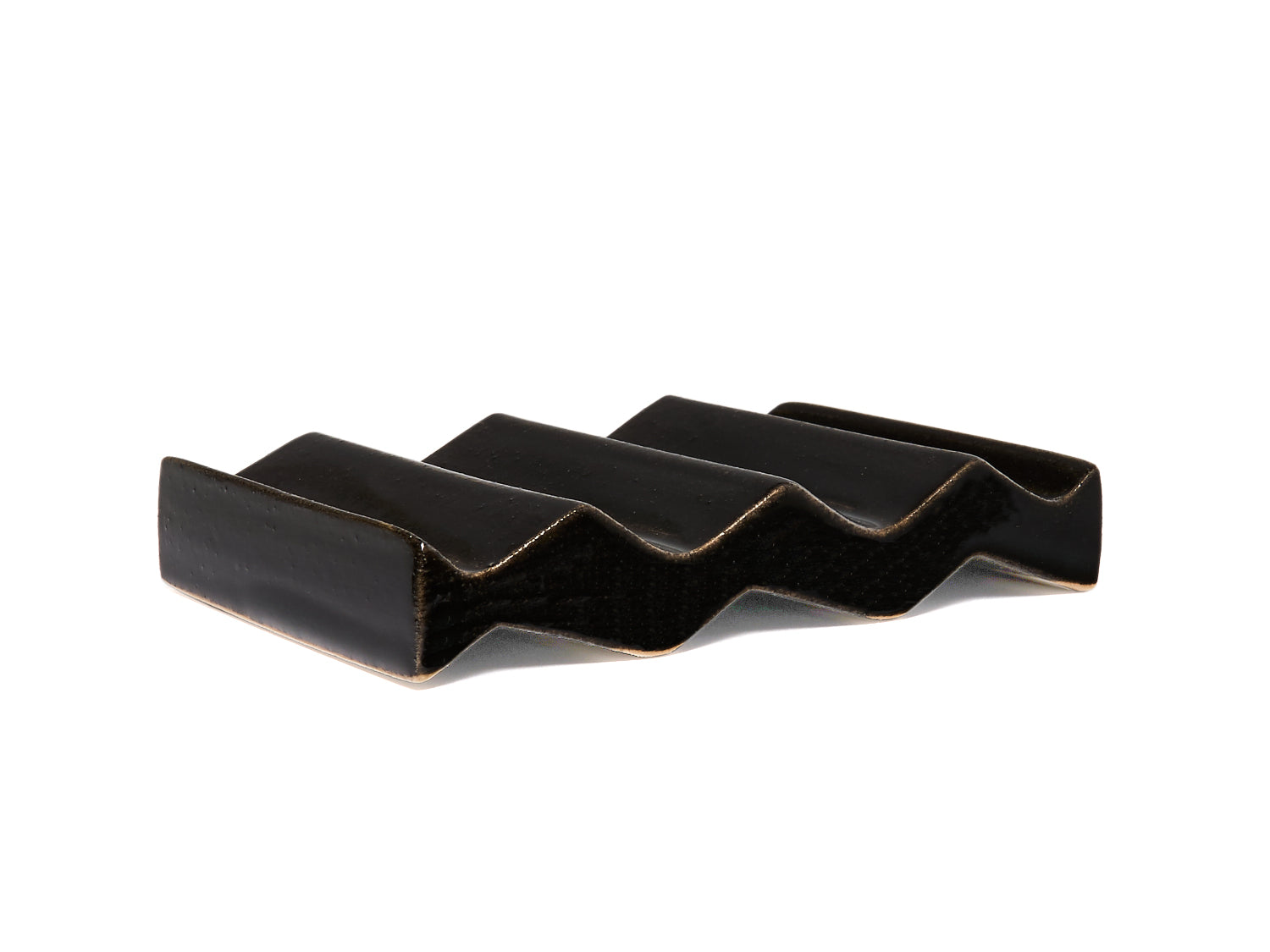 Seifenschale Zickzack, schwarz
