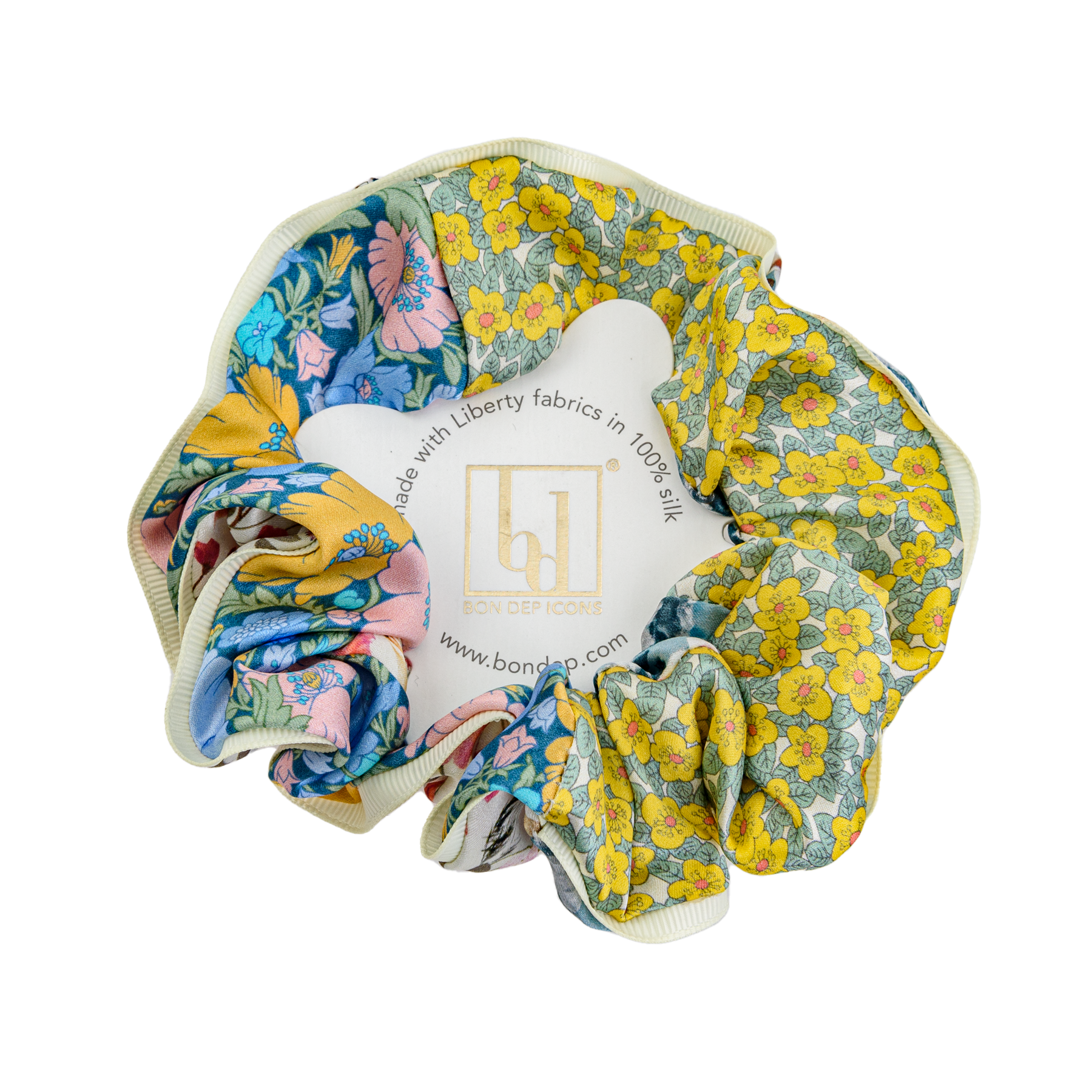 Seiden Scrunchie mit Liberty Muster Multi
