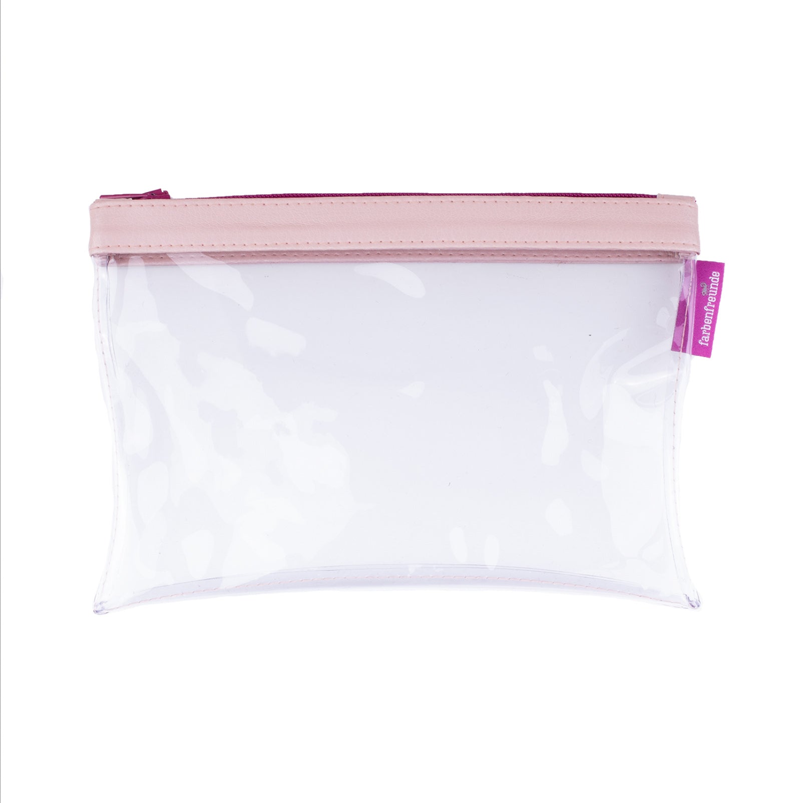 Farbenfreunde transparente Kosmetiktasche powder-pink