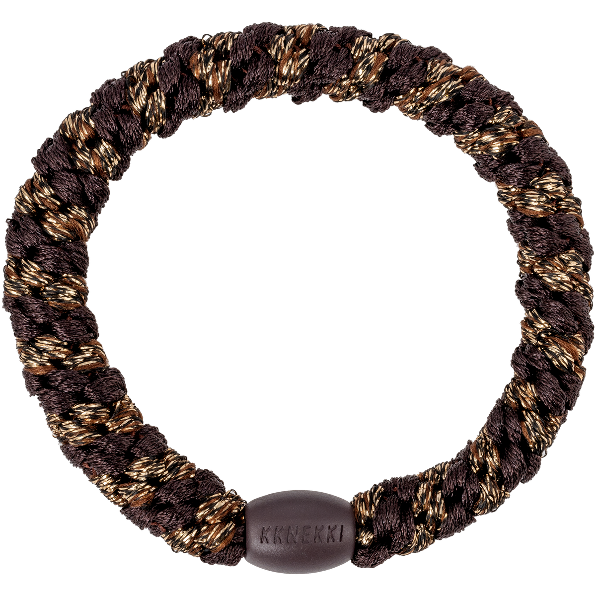 Kknekki Haargummi Brown Coffe Glitter Stripe