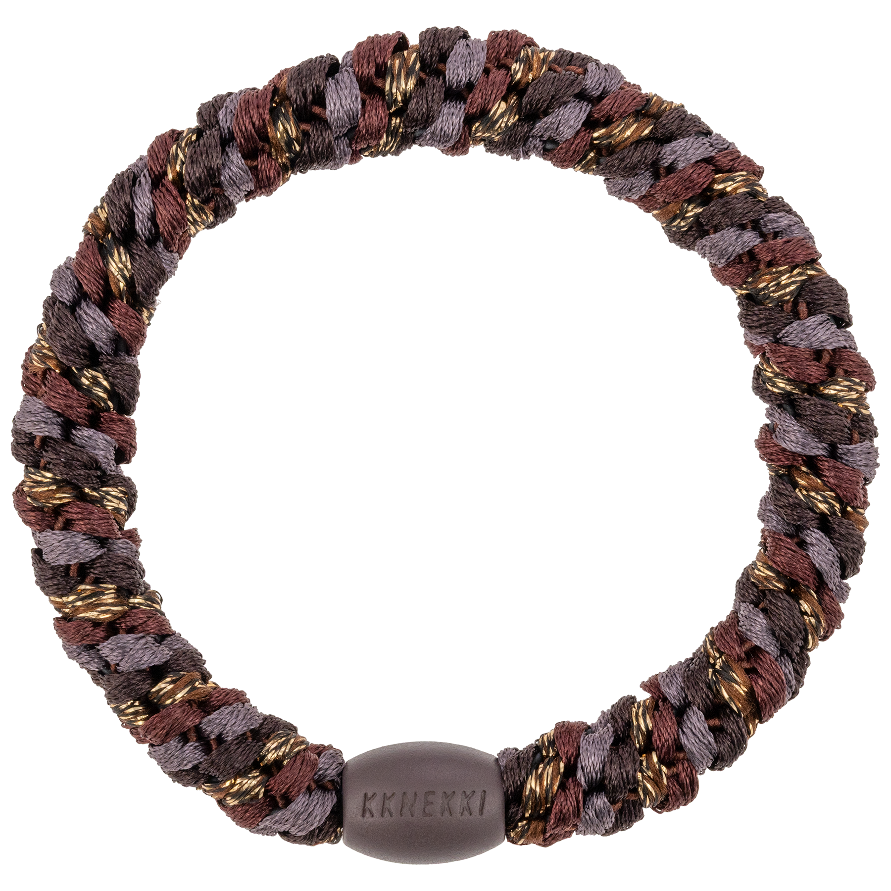 Kknekki Haargummi Brown Coffe Glitter Stripe
