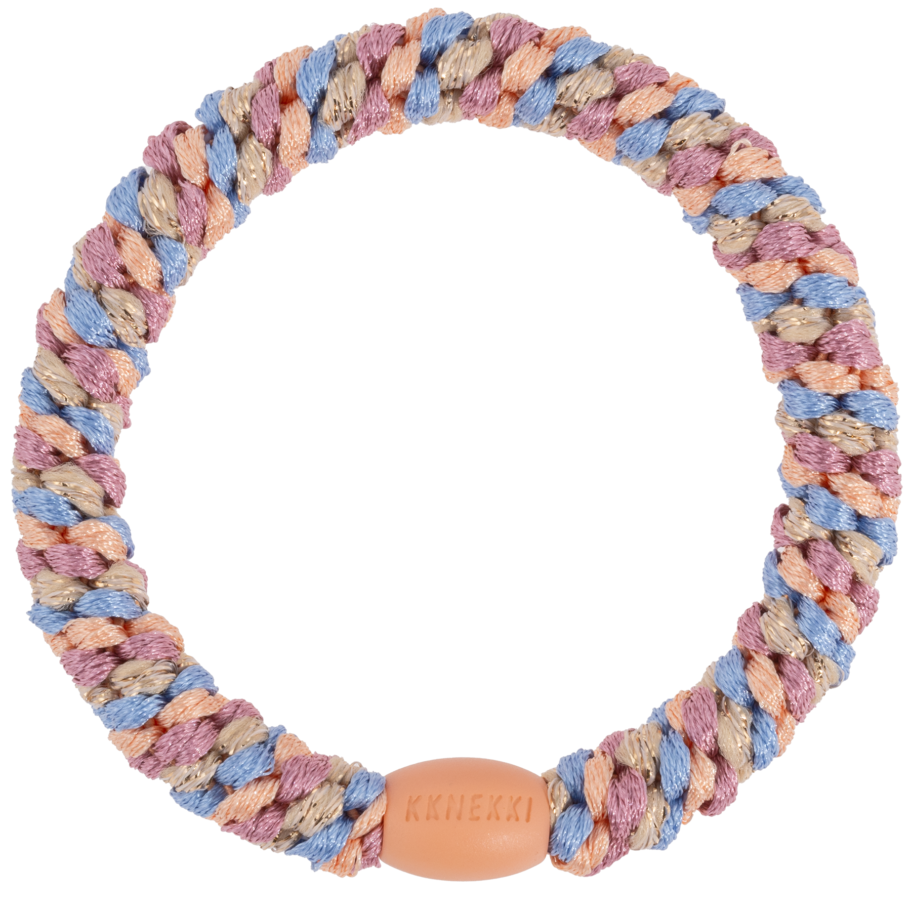 Kknekki Haargummi Peach Blue Glitter