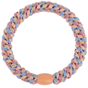 Kknekki Haargummi Peach Blue Glitter
