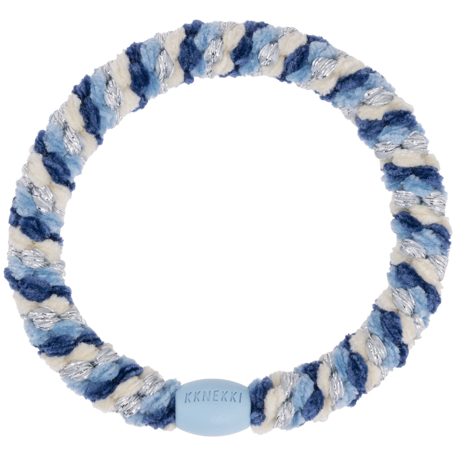 Kknekki Haargummi Blue Silver Glitter