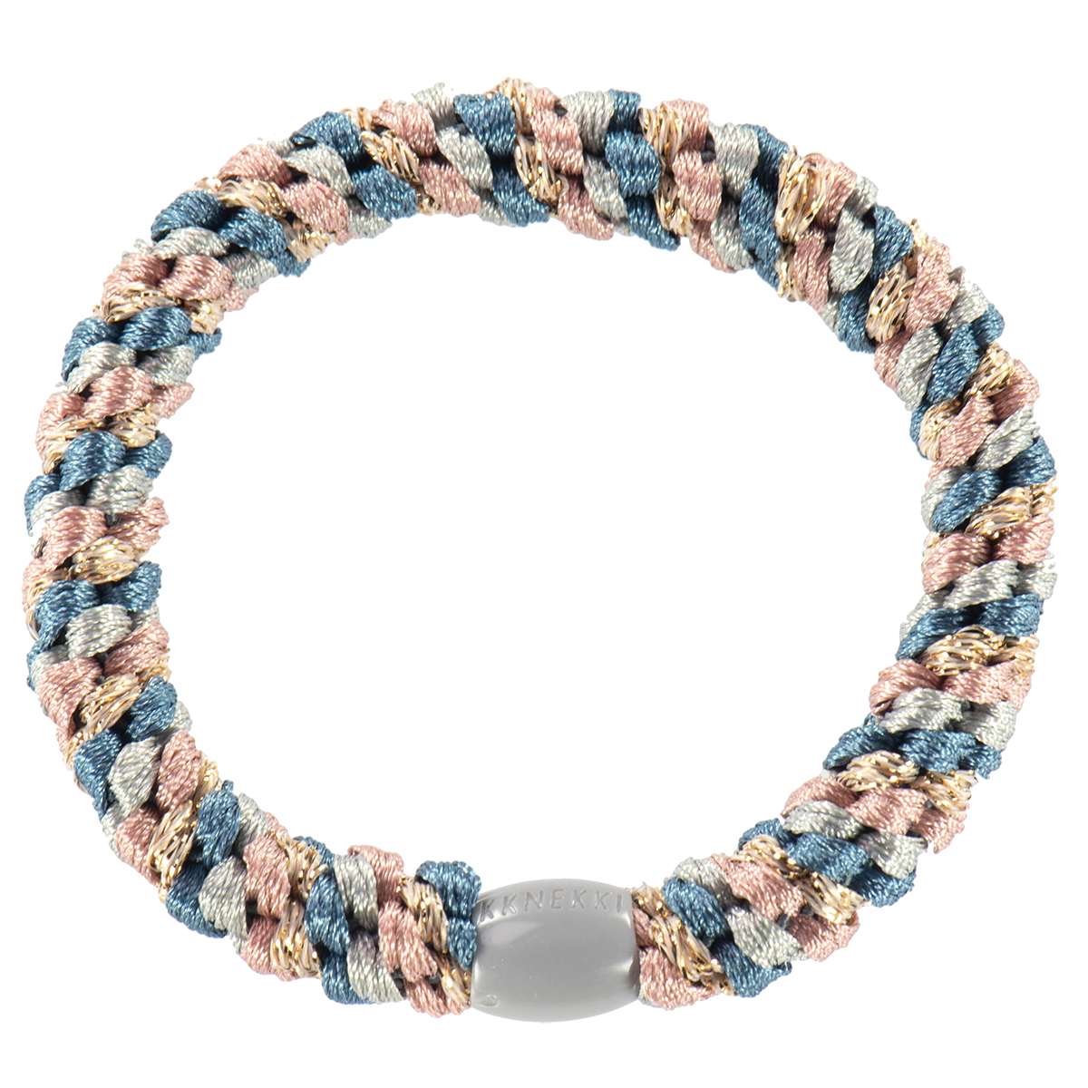 Kknekki Haargummi Dusty Blue-Dusty Rose