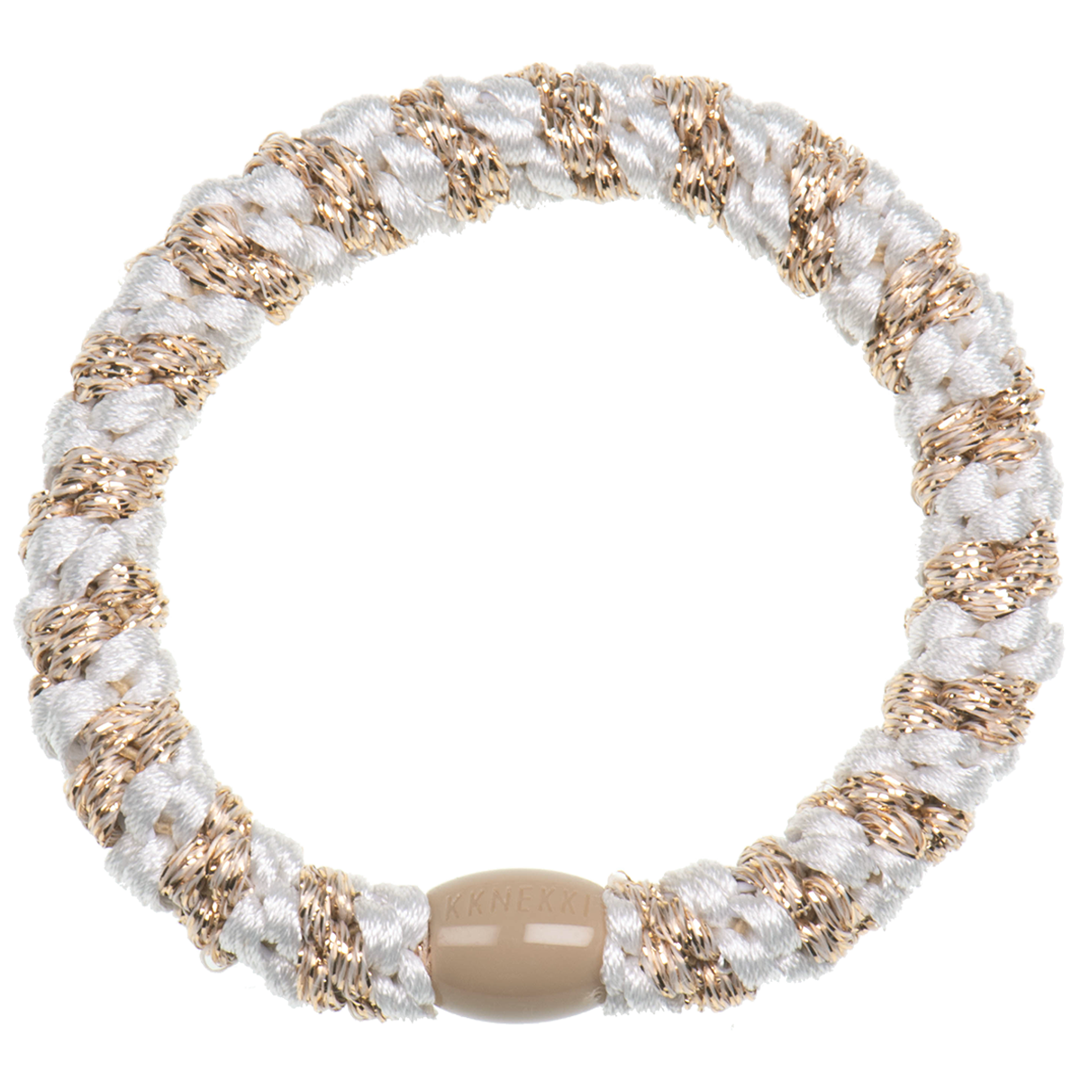 Kknekki Haargummi White-Beige-Glitter