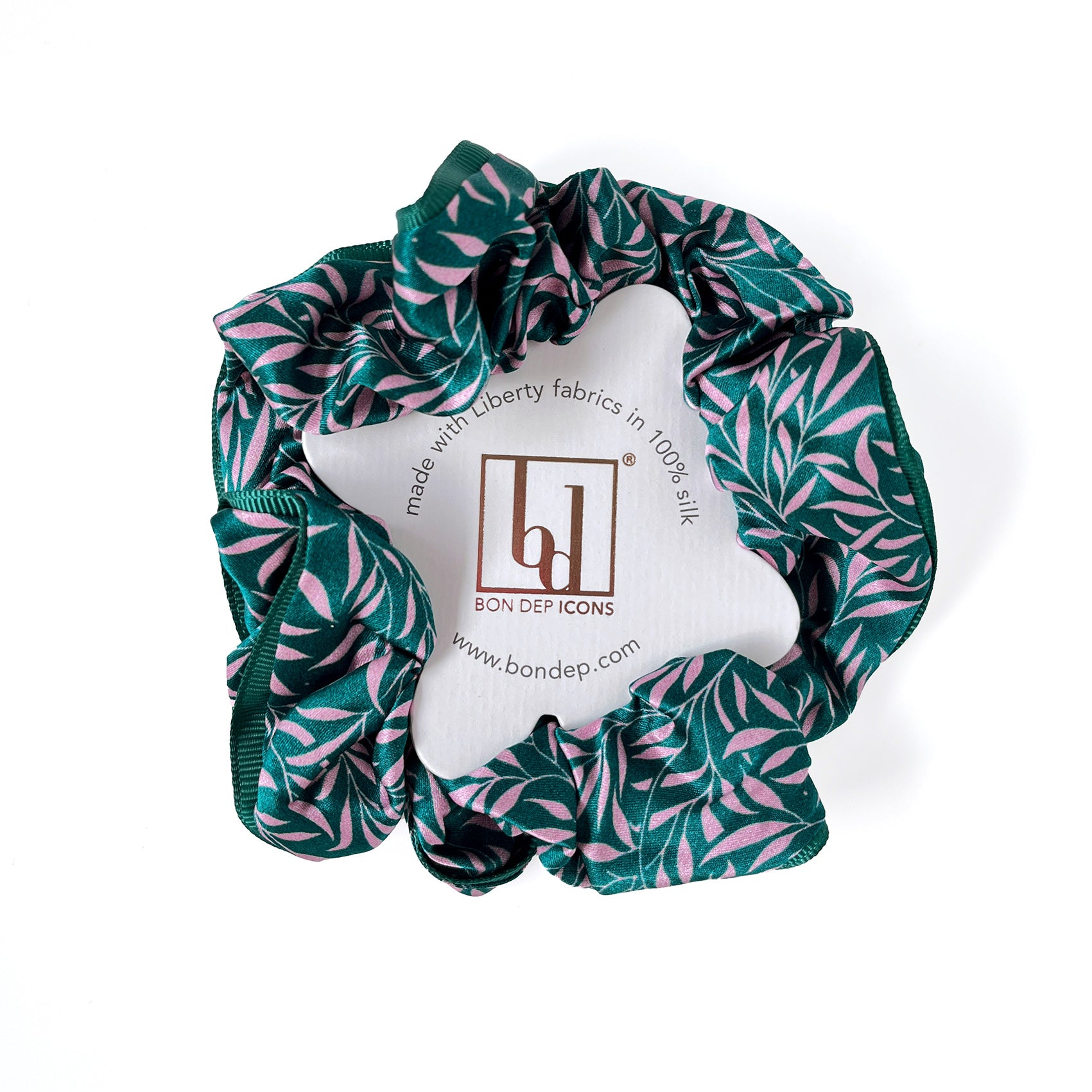 Seiden Scrunchie mit Liberty Muster Willow Wood