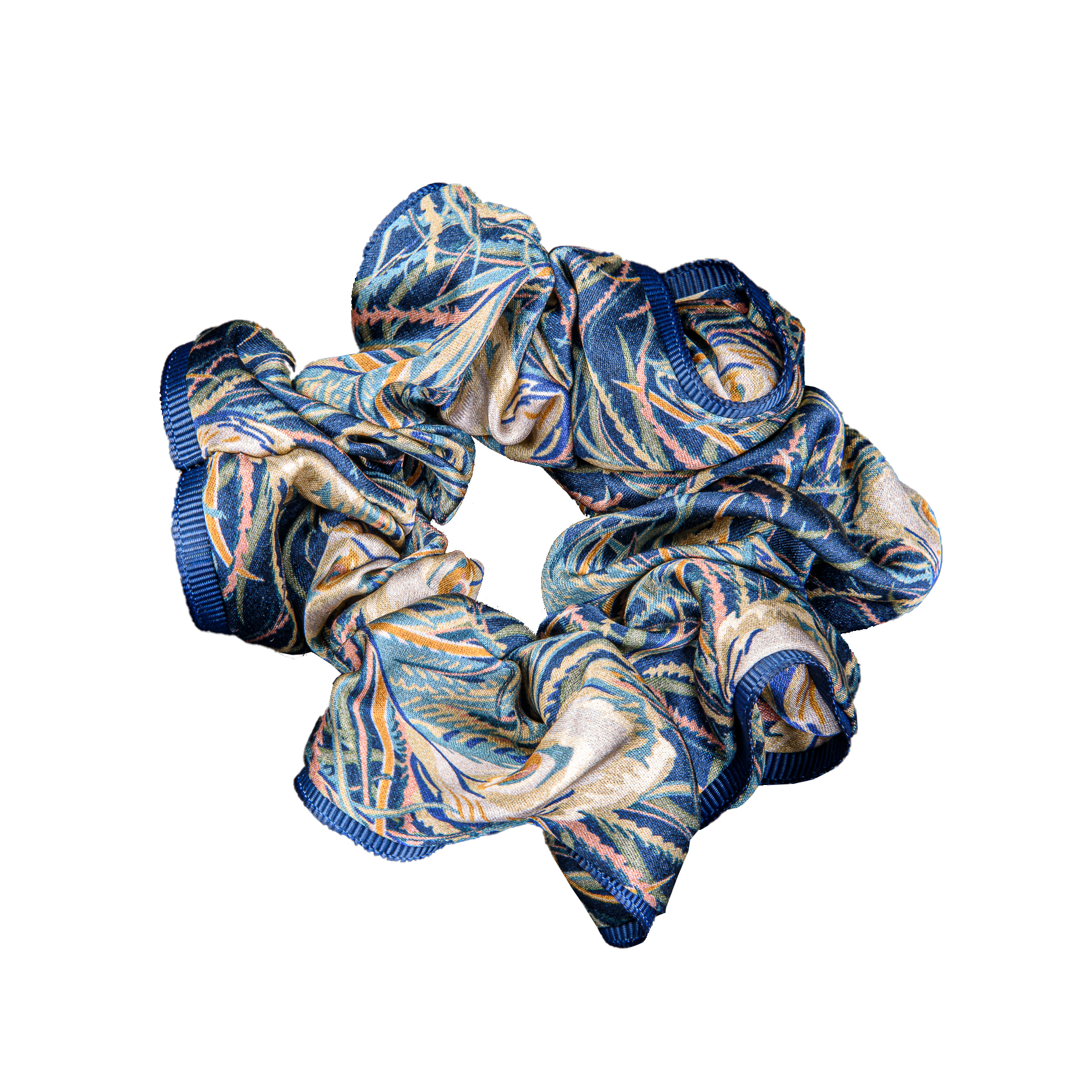 Seiden Scrunchie mit Liberty Muster Juno Feather