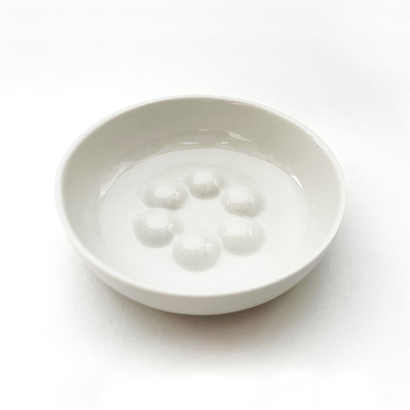 Runde Seifenschale aus Porzellan